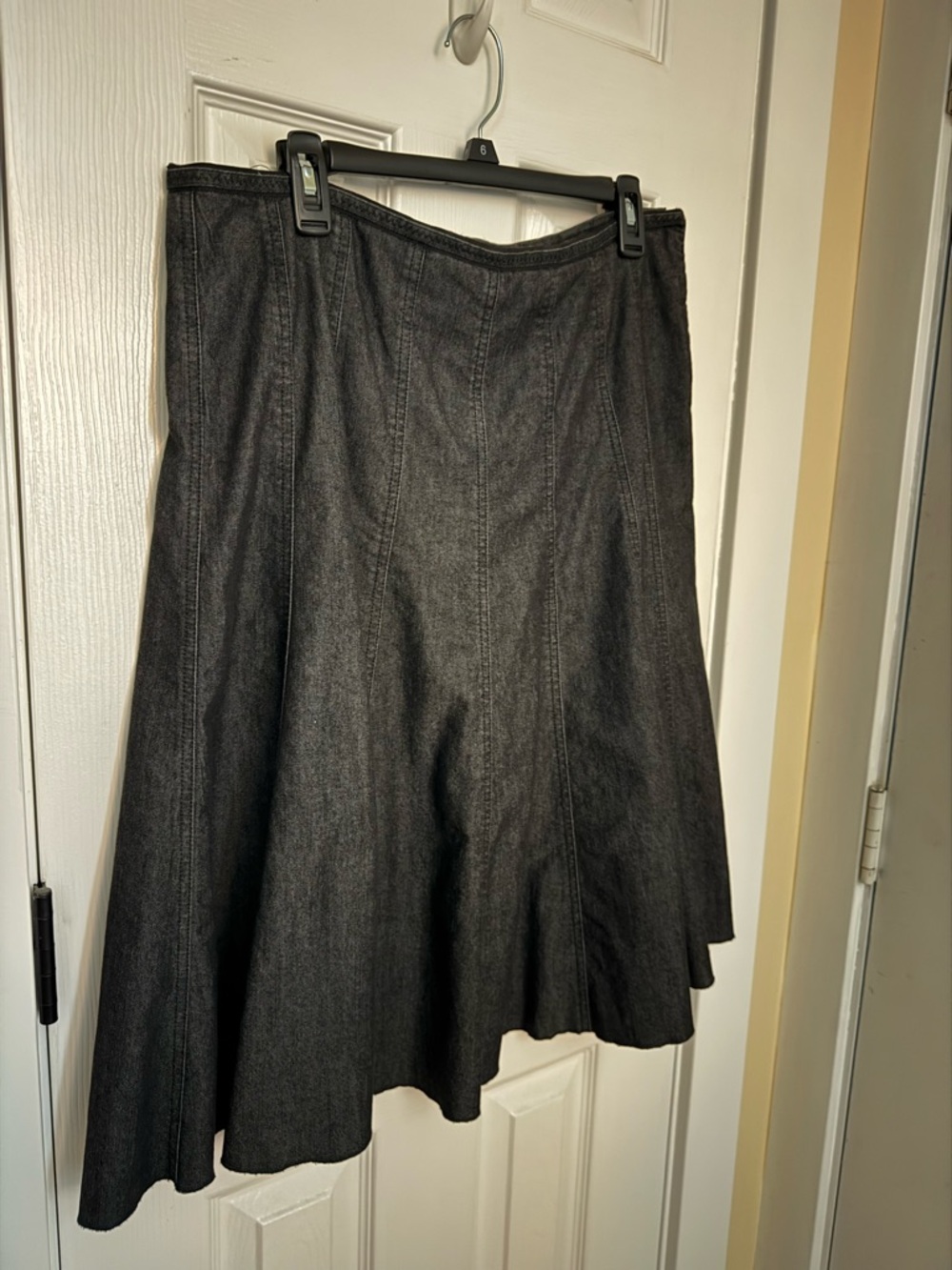 Sandro Dark Gray A-Line Flared Skirt